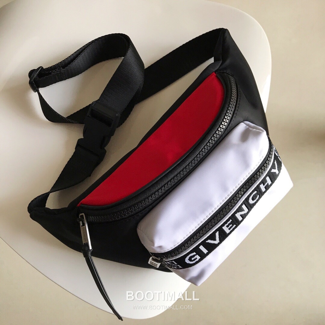 Givenchy Nylon Belt Bag Crossbody with 4G Jacquard Strap and Front Zip Pocket Detail 지방시 나일론 벨트백 크로스바디 4G 자카드 스트랩 프론트 지퍼 포켓 디테일 33cm 1