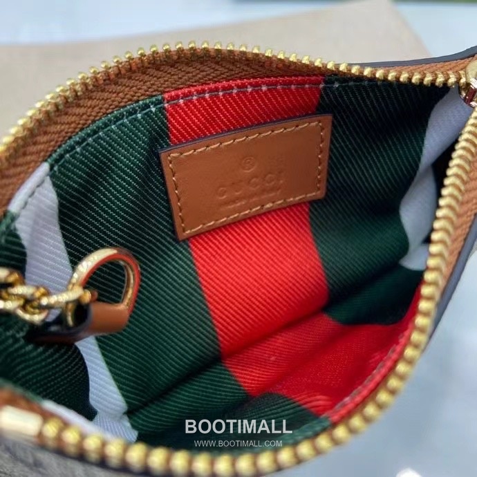 Gucci GG Emblem Canvas Card Holder with Leather Wrist Strap Detail 구찌 GG 엠블럼 캔버스 가죽 손목 스트랩 카드홀더 819113 12cm 7