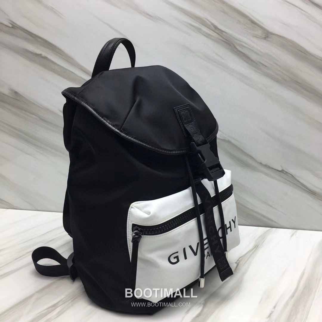 Givenchy Nylon Canvas Backpack with Calfskin Trim and Drawstring Closure Detail 지방시 나일론 캔버스 카프스킨 트림 드로우스트링 백팩 29913-2 30cm 2