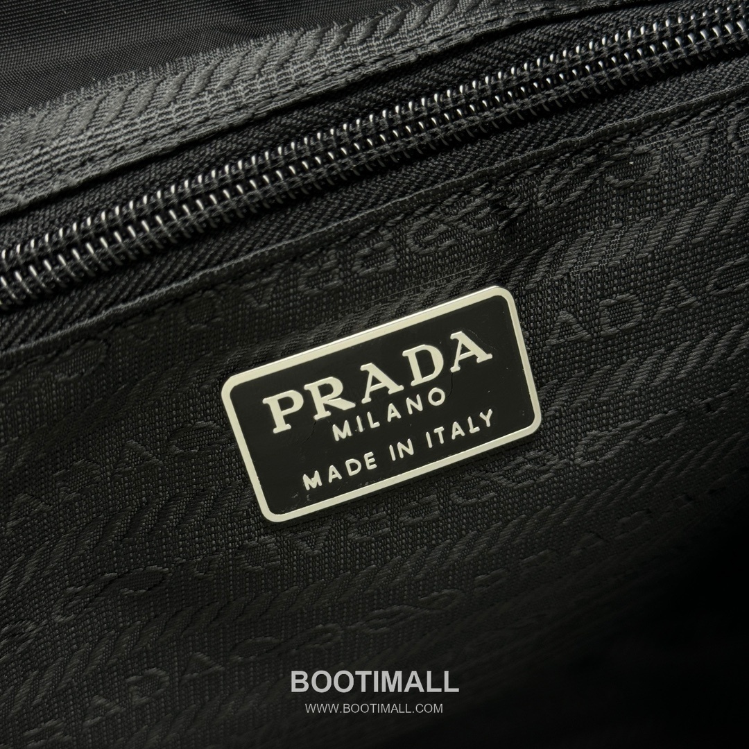 Prada Triangle Logo Nylon Backpack with Front Zip Pocket and Calfskin Trim 프라다 트라이앵글 로고 나일론 지퍼 포켓 백팩 카프스킨 트림 1BZ832 27cm 8