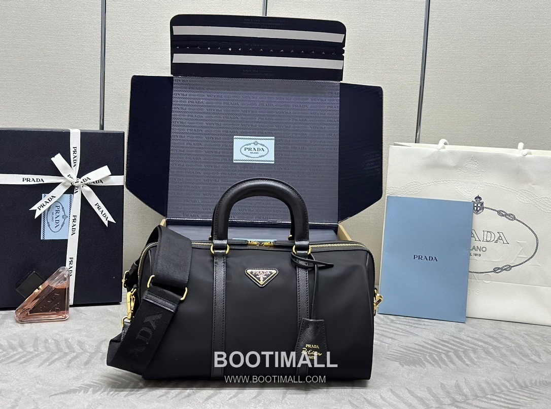 Prada Re-Nylon Saffiano Leather Trim Top Handle Bag with Shoulder Strap 프라다 리나일론 사피아노 가죽 트림 탑핸들 숄더백 스트랩 1BB233 31cm 1