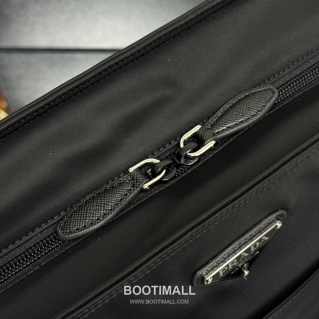 Prada Re-Nylon Saffiano Leather Handle Tote Bag with Front Pocket Detail 프라다 리나일론 사피아노 가죽 핸들 토트백 프론트 포켓 디테일 1BG052 35cm 7