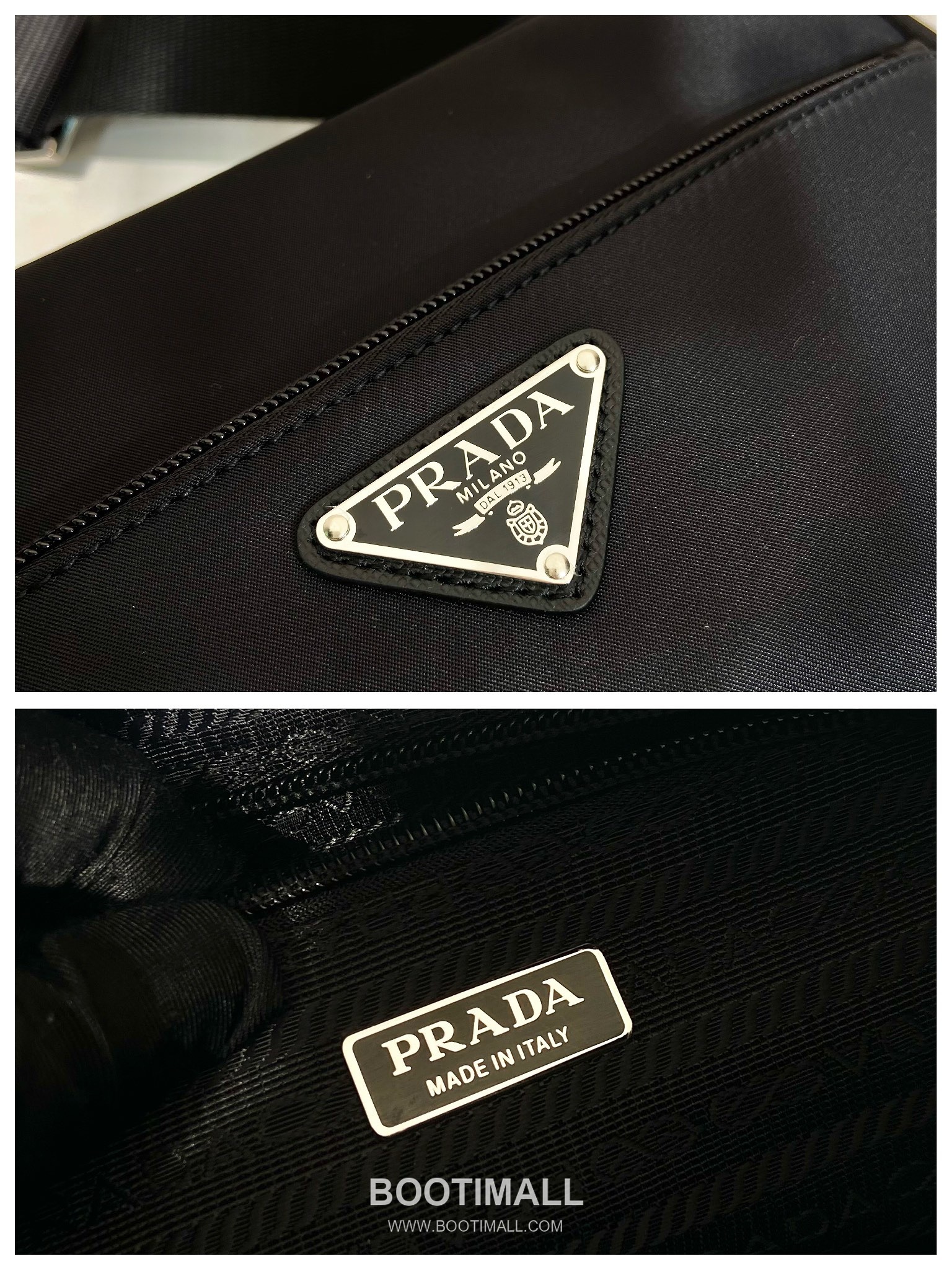 Prada Re-Nylon Calfskin Trim Multi Pouch Shoulder Bag with Detachable Mini Pouch 프라다 리나일론 카프스킨 트림 멀티 파우치 숄더백 탈부착 미니 파우치 1BC167 23cm 9