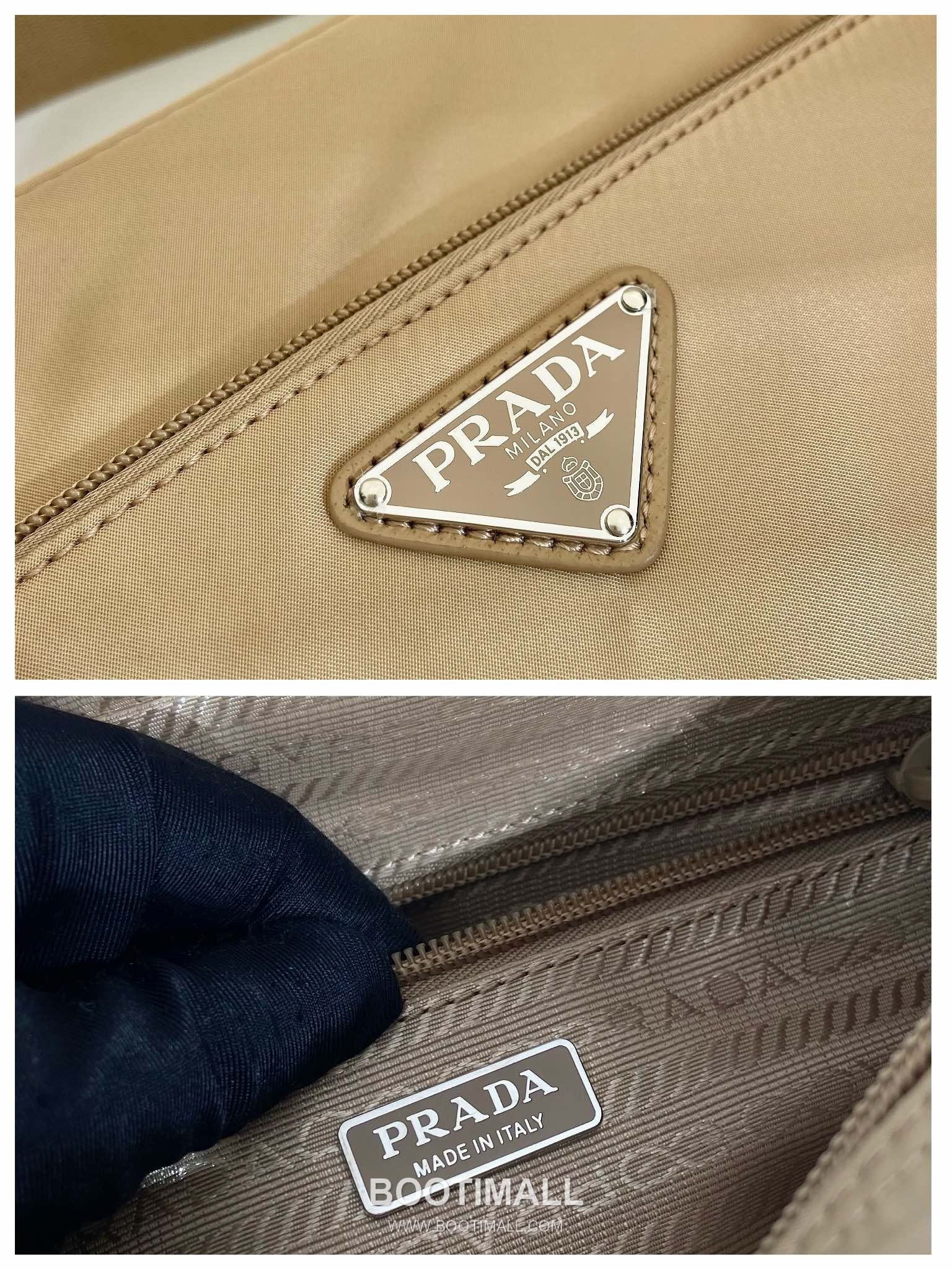 Prada Re-Nylon Calfskin Trim Multi Pouch Shoulder Bag with Detachable Mini Pouch 프라다 리나일론 카프스킨 트림 멀티 파우치 숄더백 탈부착 미니 파우치 1BC167 23cm 7