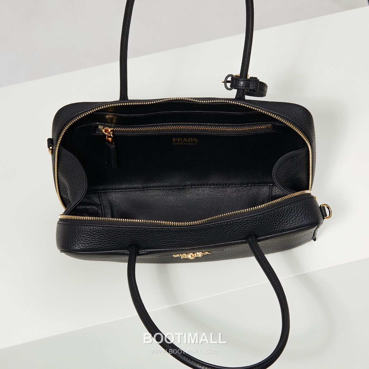 Prada Deer Grain Calfskin Top Handle Bag with Shoulder Strap Detail 프라다 디어 그레인 카프스킨 탑핸들 숄더백 스트랩 디테일 1BB126 28cm 9