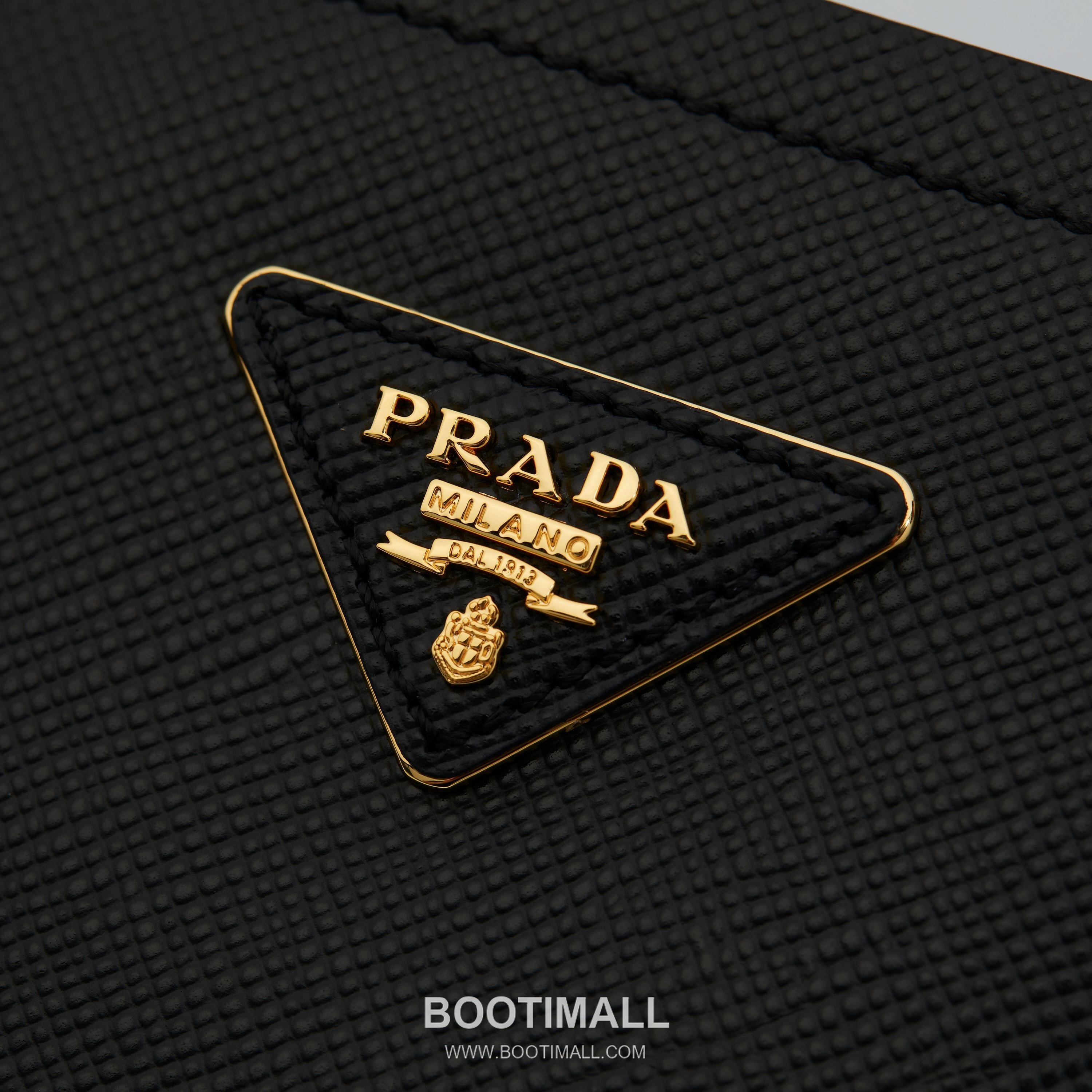 Prada Saffiano Leather Double Mini Bag with Magnetic Closure Name Tag and Triangle Logo Detail 프라다 사피아노 가죽 더블 미니백 마그네틱 클로저 네임태그 트라이앵글 로고 디테일 1BA217 17cm 5