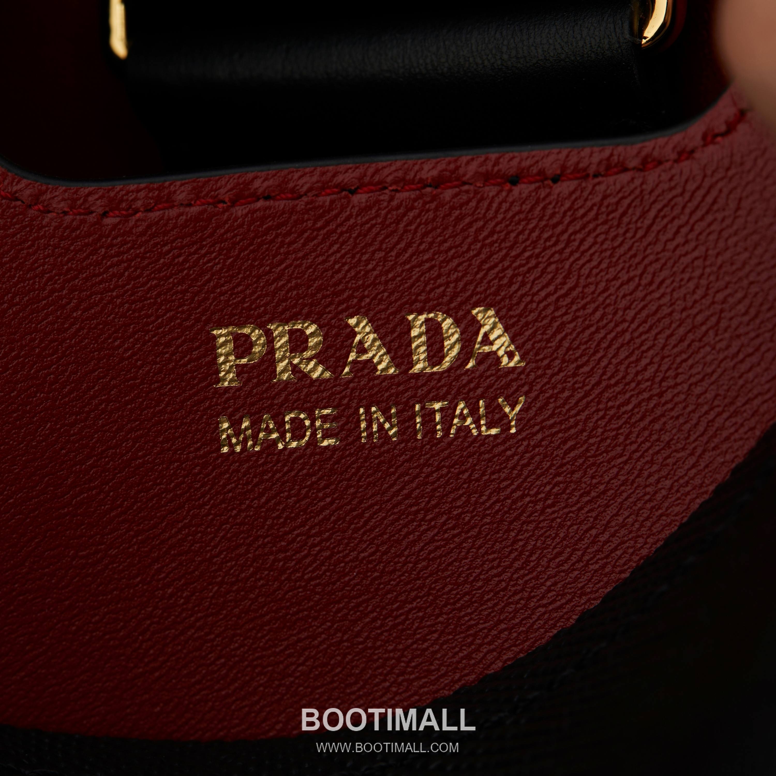 Prada Saffiano Leather Double Mini Bag with Magnetic Closure Name Tag and Triangle Logo Detail 프라다 사피아노 가죽 더블 미니백 마그네틱 클로저 네임태그 트라이앵글 로고 디테일 1BA217 17cm 8