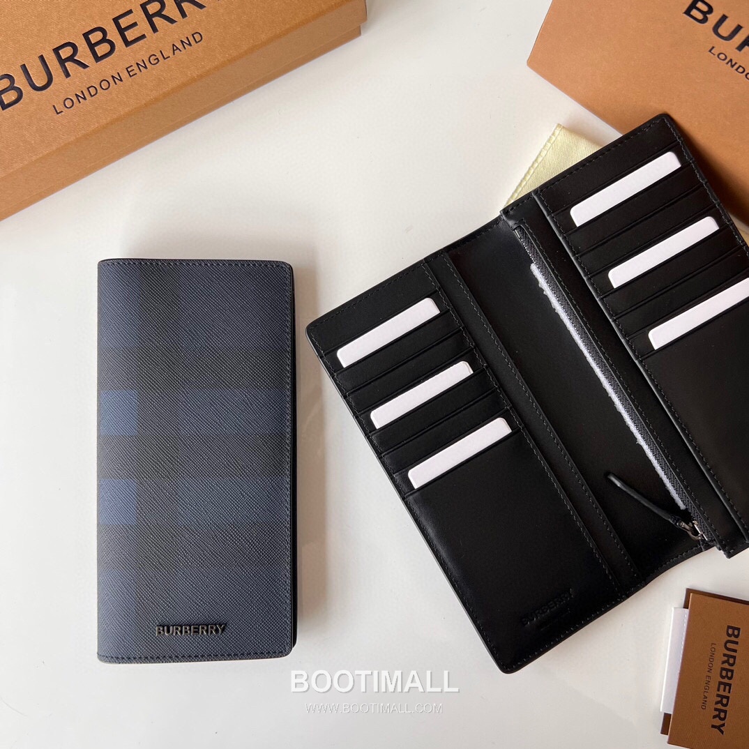 Burberry London Check Grained Calfskin Bi-Fold Wallet with B Logo Detail 버버리 런던 체크 그레인 송아지 가죽 반지갑 B 로고 785132 19cm 9