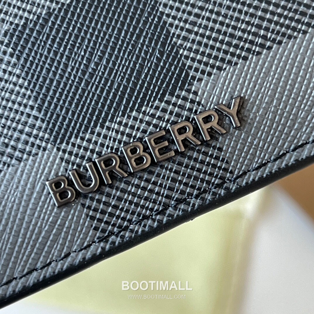 Burberry London Check Canvas Leather Card Holder Wallet with B Logo Detail 버버리 런던 체크 캔버스 가죽 카드홀더 지갑 B 로고 275124 10cm 3