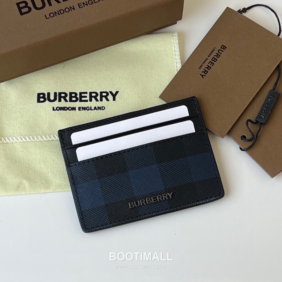 Burberry London Check Canvas Leather Card Holder Wallet with B Logo Detail 버버리 런던 체크 캔버스 가죽 카드홀더 지갑 B 로고 275124 10cm 1