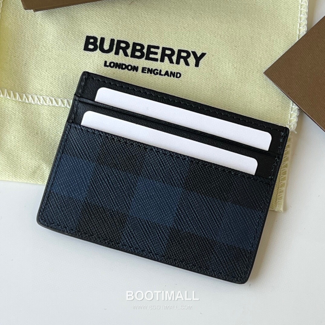 Burberry London Check Canvas Leather Card Holder Wallet with B Logo Detail 버버리 런던 체크 캔버스 가죽 카드홀더 지갑 B 로고 275124 10cm 2