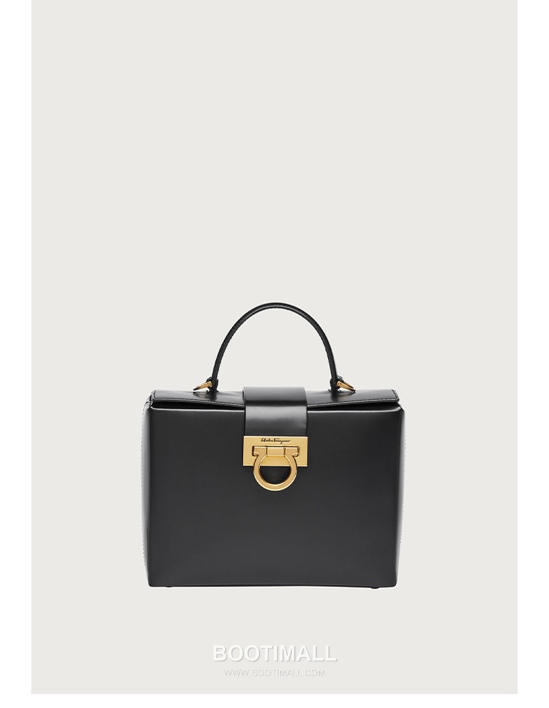 Salvatore Ferragamo Trifolio Calfskin Box Top Handle Bag with Gancini Lock 살바토레페라가모 트리폴리오 카프스킨 박스 탑핸들 숄더백 FZ-211981 20cm 1