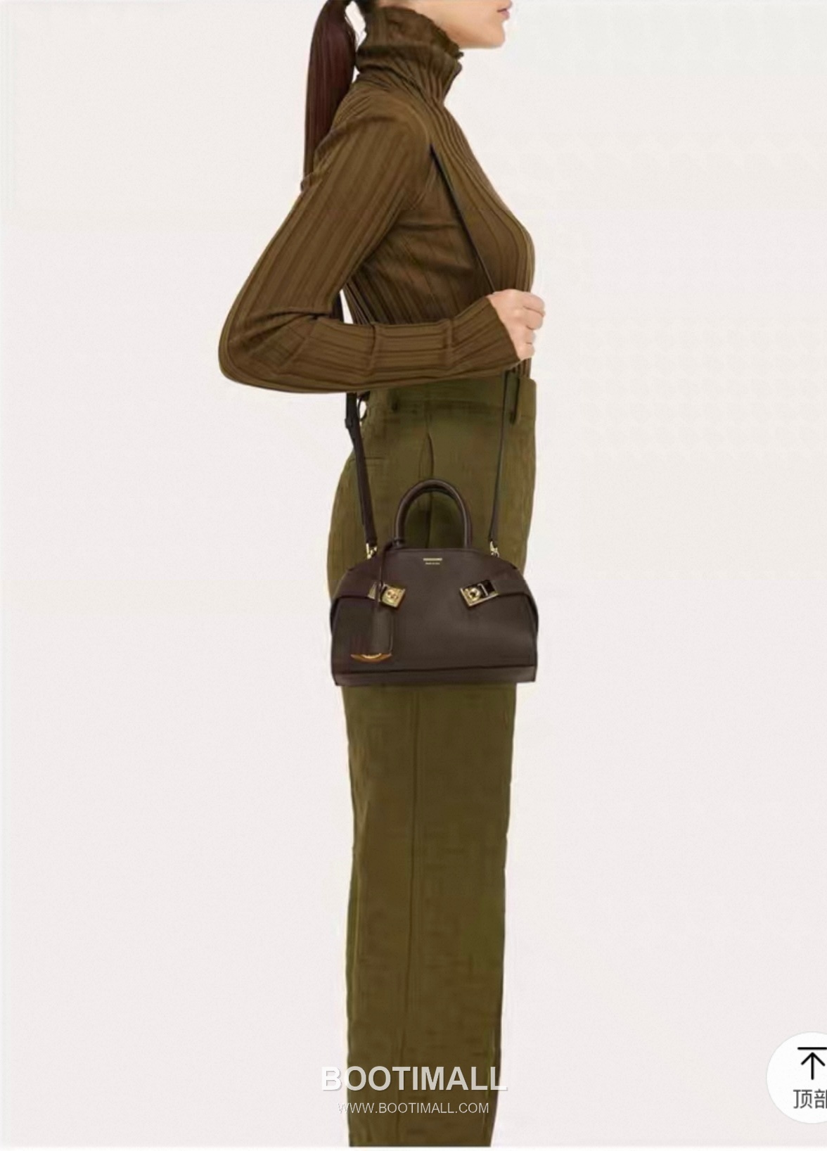 Salvatore Ferragamo Hug Nappa Calfskin Top Handle Shoulder Bag with Embrace Lock 살바토레페라가모 허그 나파 카프스킨 탑핸들 숄더백 205608 31.5cm 8