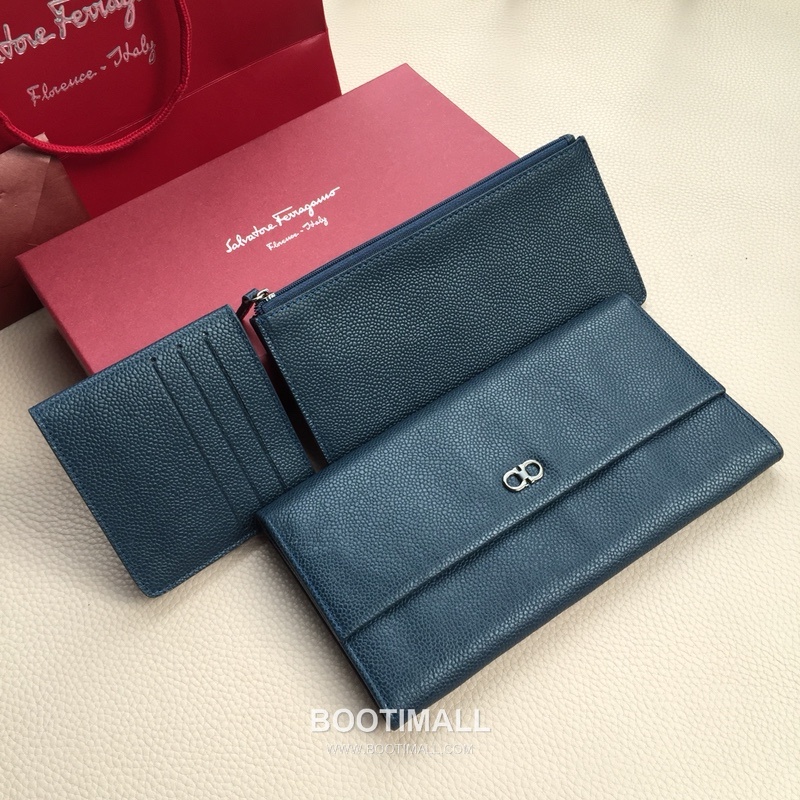 Salvatore Ferragamo Stingray Pattern Calfskin Long Wallet Clutch with Snap Closure 살바토레페라가모 스팅레이 패턴 카프스킨 스냅 롱 월렛 클러치 660082 21.5cm 2