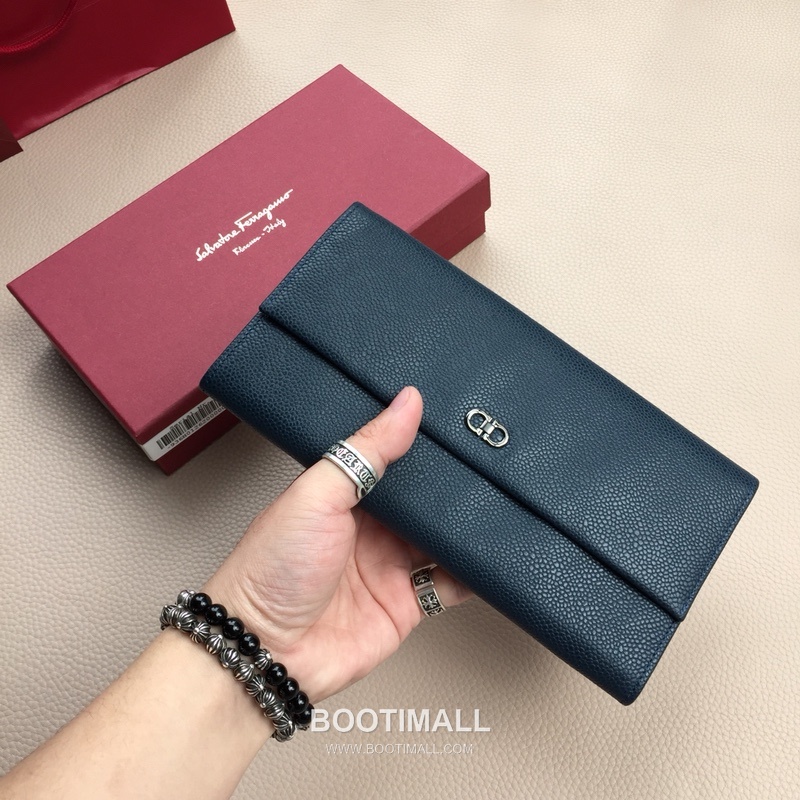 Salvatore Ferragamo Stingray Pattern Calfskin Long Wallet Clutch with Snap Closure 살바토레페라가모 스팅레이 패턴 카프스킨 스냅 롱 월렛 클러치 660082 21.5cm 10