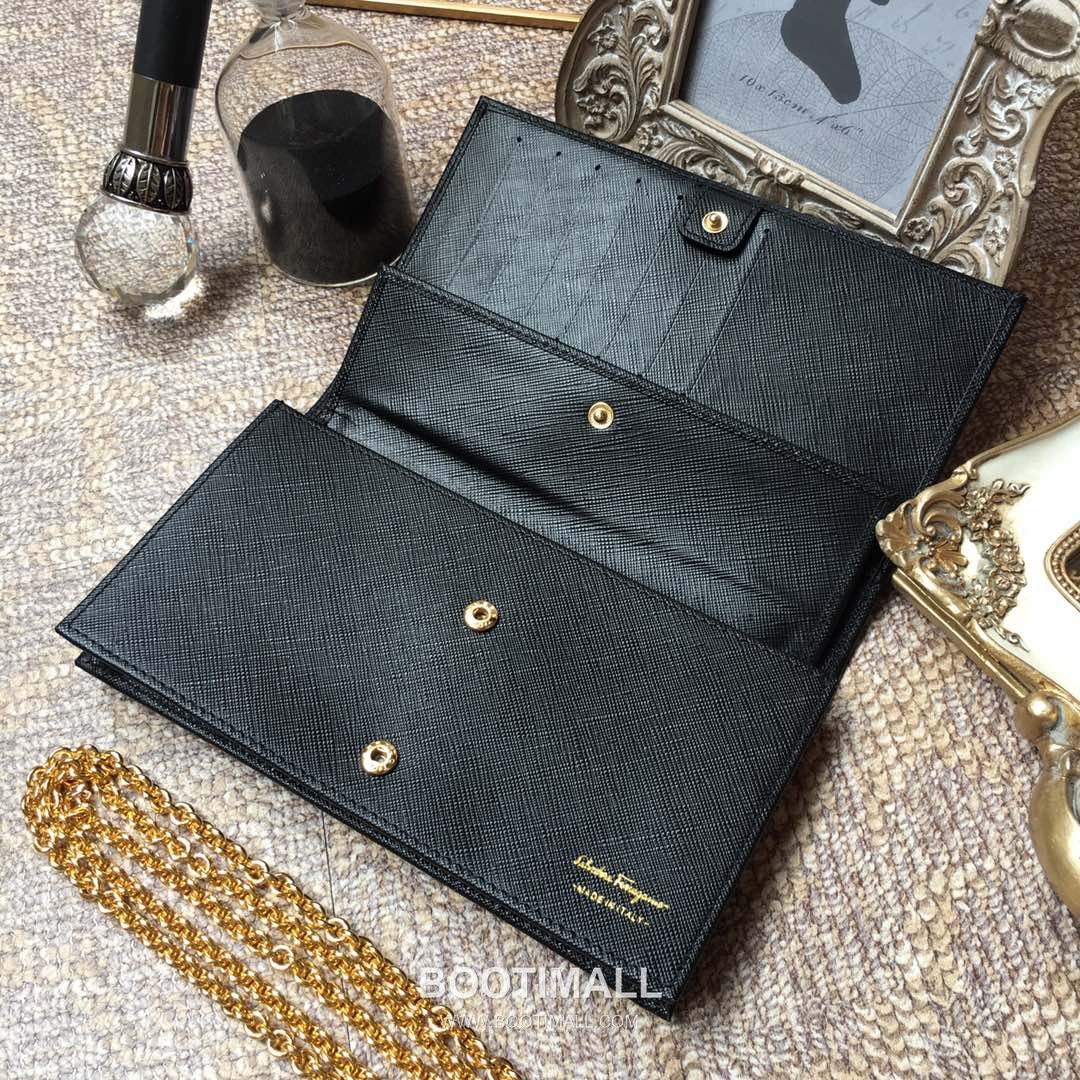 Salvatore Ferragamo Vara Bow Calfskin Flap Shoulder Bag with Chain Strap 살바토레페라가모 바라 보우 카프스킨 플랩 체인 숄더백 22B558 21cm 8