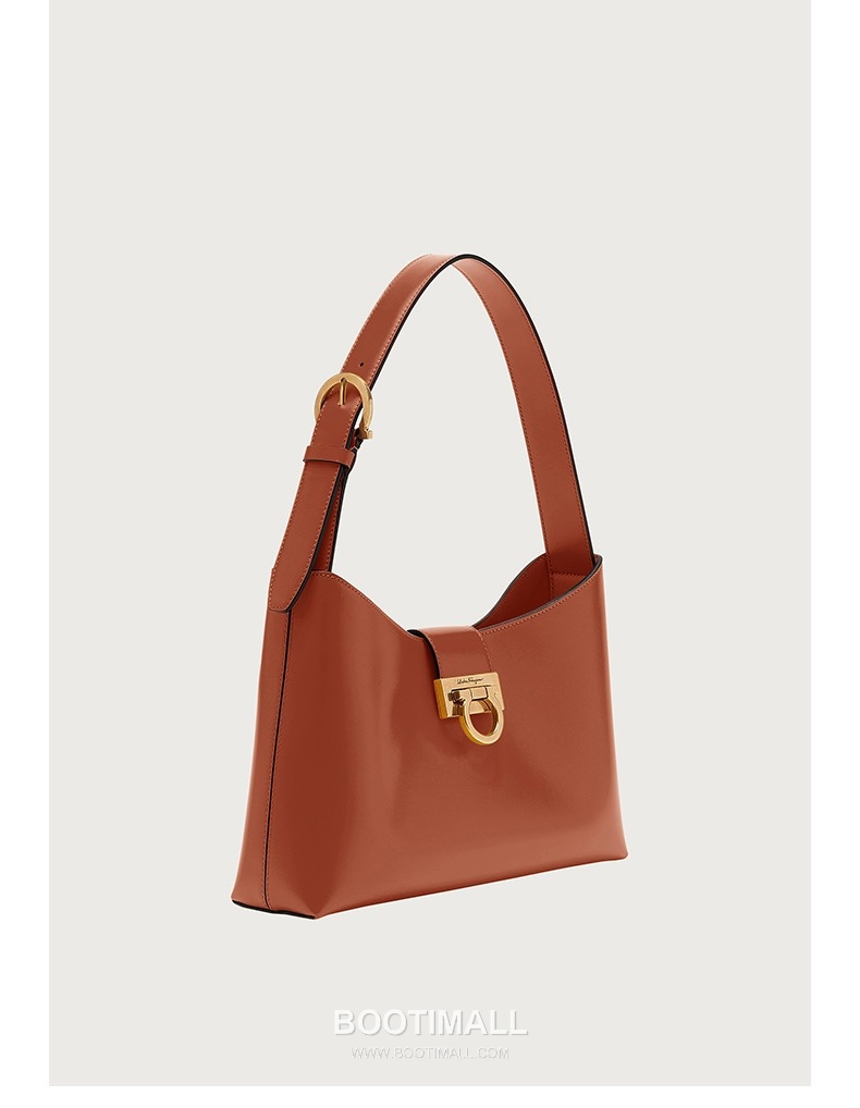 Salvatore Ferragamo Trifolio Matte Calfskin Shoulder Bag with Gancini Lock Detail 살바토레페라가모 트리폴리오 매트 카프스킨 숄더백 21-0926 30cm 3