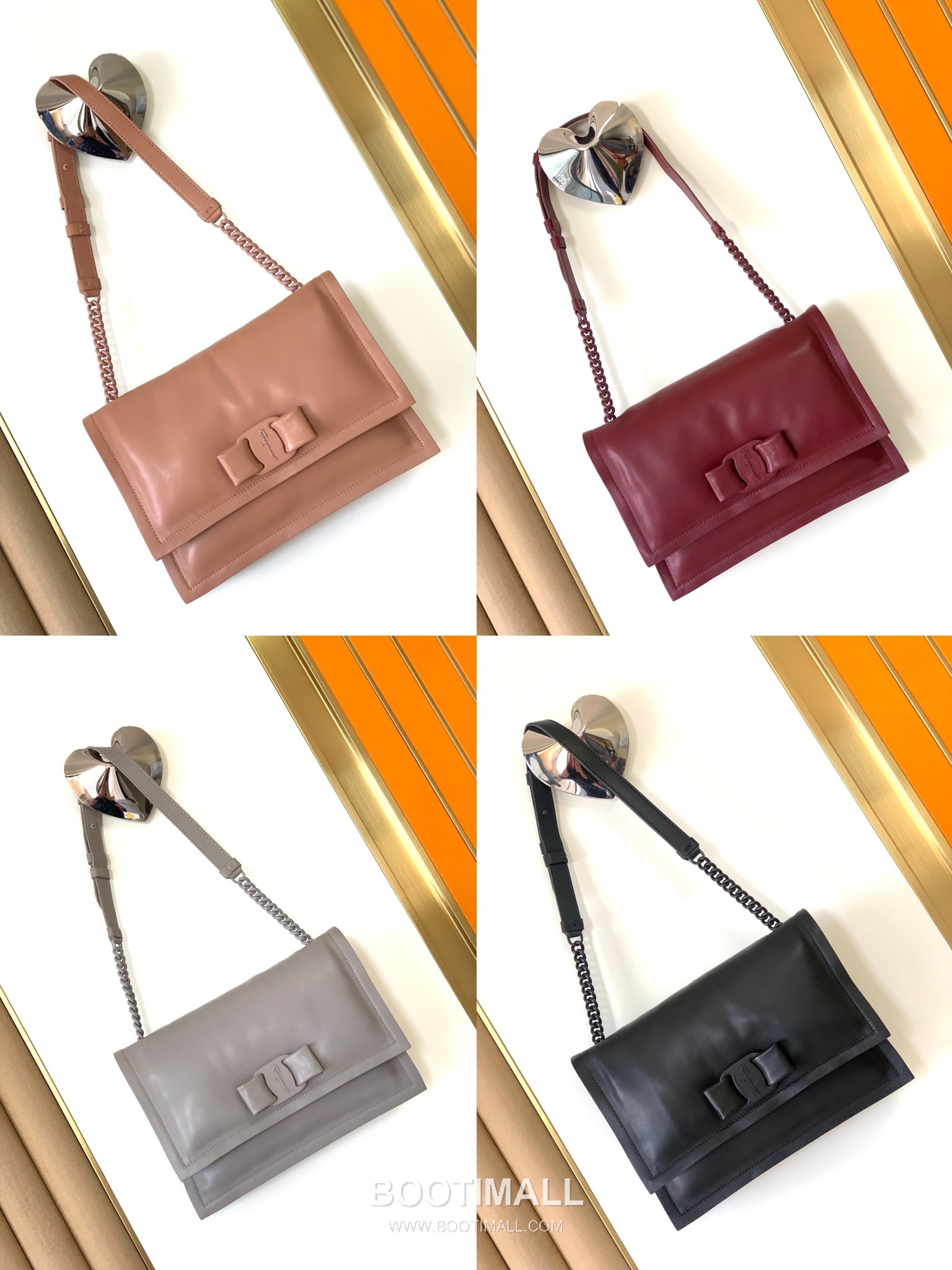 Salvatore Ferragamo Viva Padded Lambskin Flap Shoulder Bag with Vara Bow Detail 살바토레페라가모 비바 패디드 램스킨 플랩 숄더백 DD-211287 27cm 7