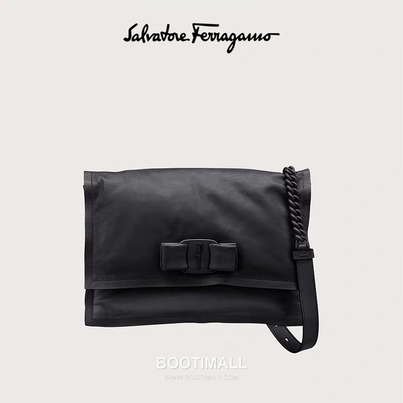 Salvatore Ferragamo Viva Padded Lambskin Flap Shoulder Bag with Vara Bow Detail 살바토레페라가모 비바 패디드 램스킨 플랩 숄더백 DD-211287 27cm 8