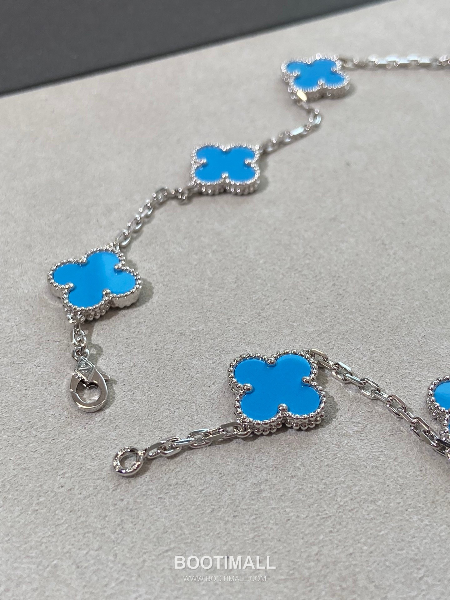Van Cleef & Arpels Vintage Alhambra Turquoise 10 Motifs Necklace 반클리프 앤 아펠 빈티지 알함브라 터키석 10모티프 네크리스 4