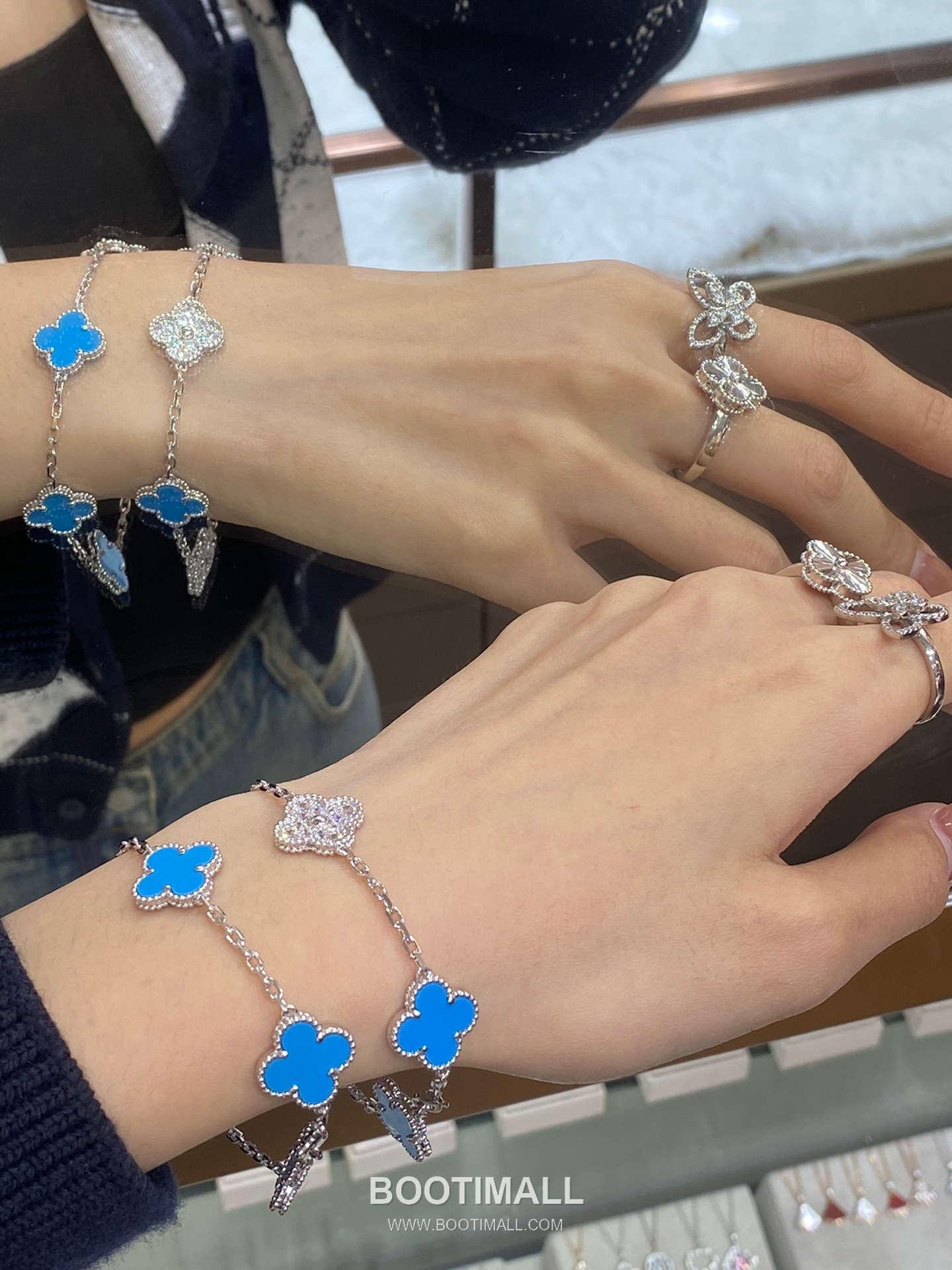 Van Cleef & Arpels Vintage Alhambra Turquoise 5 Motifs Bracelet 반클리프 앤 아펠 빈티지 알함브라 터키석 5모티프 브레이슬릿 7