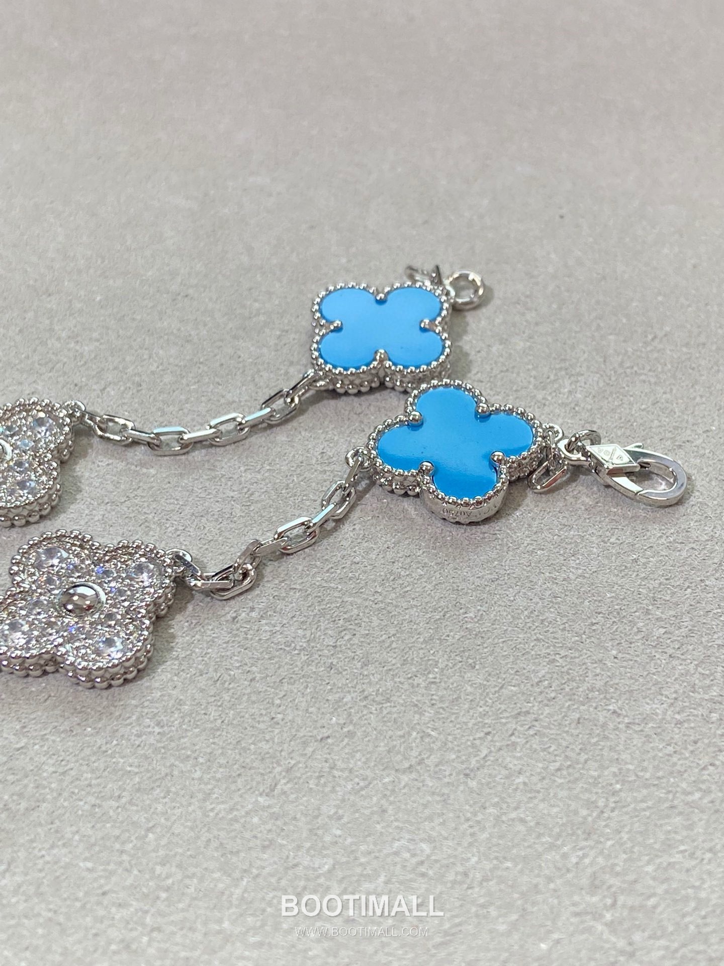 Van Cleef & Arpels Vintage Alhambra Turquoise 5 Motifs Bracelet 반클리프 앤 아펠 빈티지 알함브라 터키석 5모티프 브레이슬릿 16