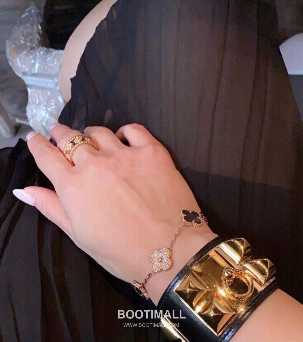 Van Cleef & Arpels Vintage Alhambra 50th Anniversary Multicolor 5 Motifs Bracelet 반클리프 앤 아펠 빈티지 알함브라 50주년 멀티컬러 5모티프 브레이슬릿 7