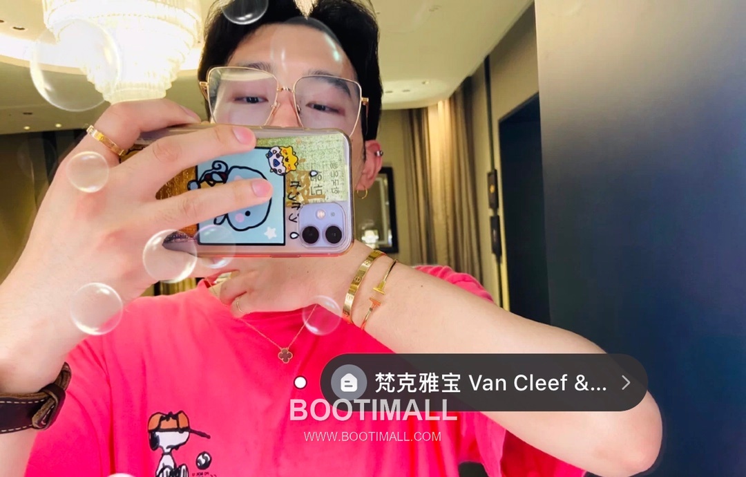 Van Cleef & Arpels Vintage Alhambra Multicolor Clover Necklace 반클리프 앤 아펠 빈티지 알함브라 멀티스톤 클로버 네크리스 3