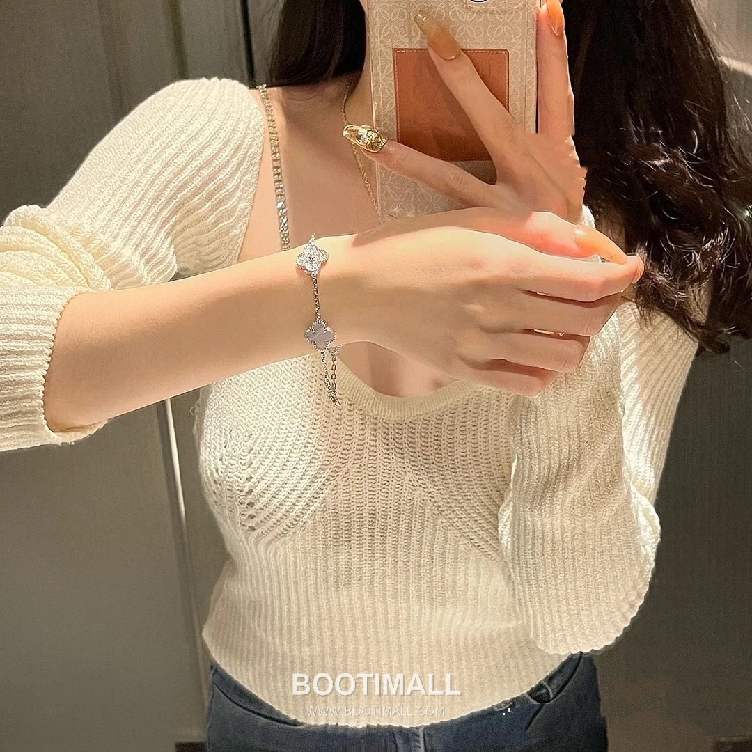 Van Cleef & Arpels Vintage Alhambra Chalcedony Diamond 5 Motifs Bracelet 반클리프 앤 아펠 빈티지 알함브라 퍼플 칼세도니 다이아 5모티프 브레이슬릿 8