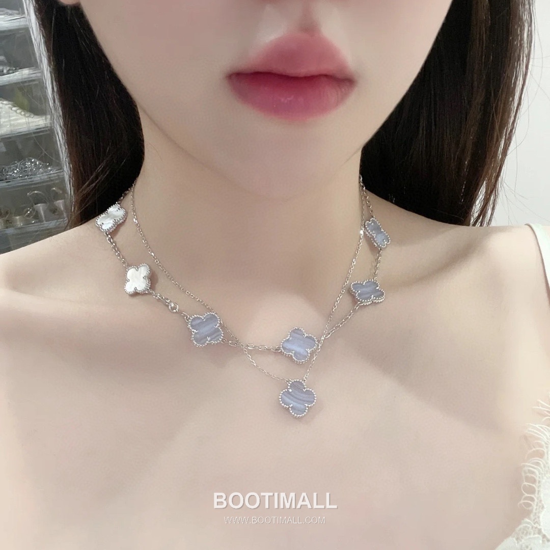 Van Cleef & Arpels Vintage Alhambra Multicolor 5 Motifs Necklace 반클리프 앤 아펠 빈티지 알함브라 멀티스톤 5모티프 네크리스 6