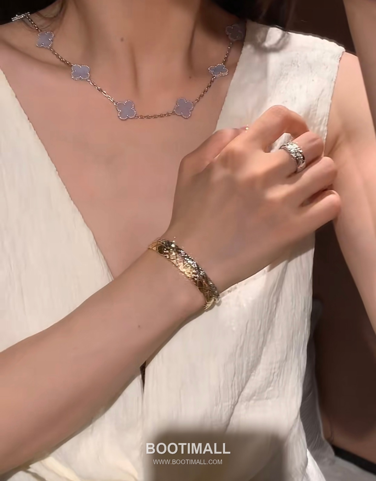 Van Cleef & Arpels Vintage Alhambra Multicolor 5 Motifs Necklace 반클리프 앤 아펠 빈티지 알함브라 멀티스톤 5모티프 네크리스 10