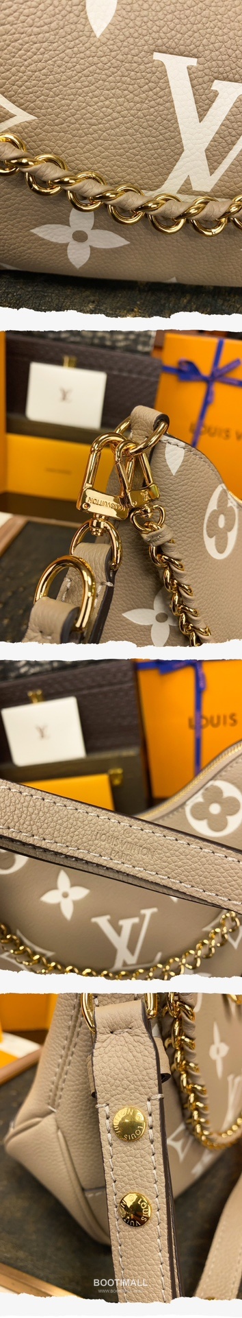 Louis Vuitton Boulogne Monogram Embossed Calfskin Chain Shoulder Bag with Gold Hardware 루이비통 불로뉴 모노그램 엠보스 카프스킨 체인 숄더백 M13224 29cm 14