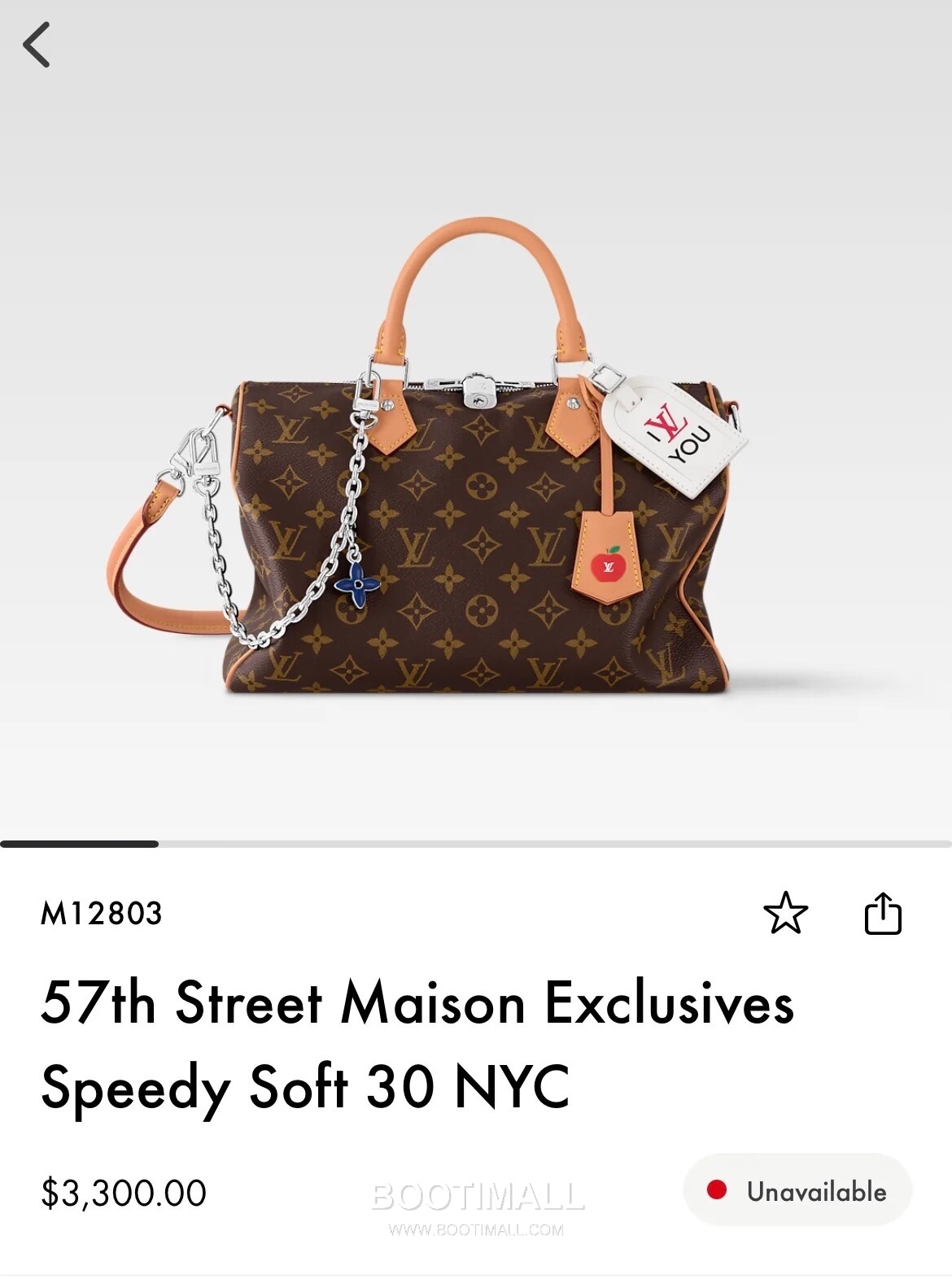 Louis Vuitton Speedy 30 Monogram Coated Canvas Leather Trim Chain Handle Boston Bag with Zip Pocket 루이비통 스피디30 모노그램 코팅 캔버스 체인 핸들 보스턴백 M12803 30cm 1