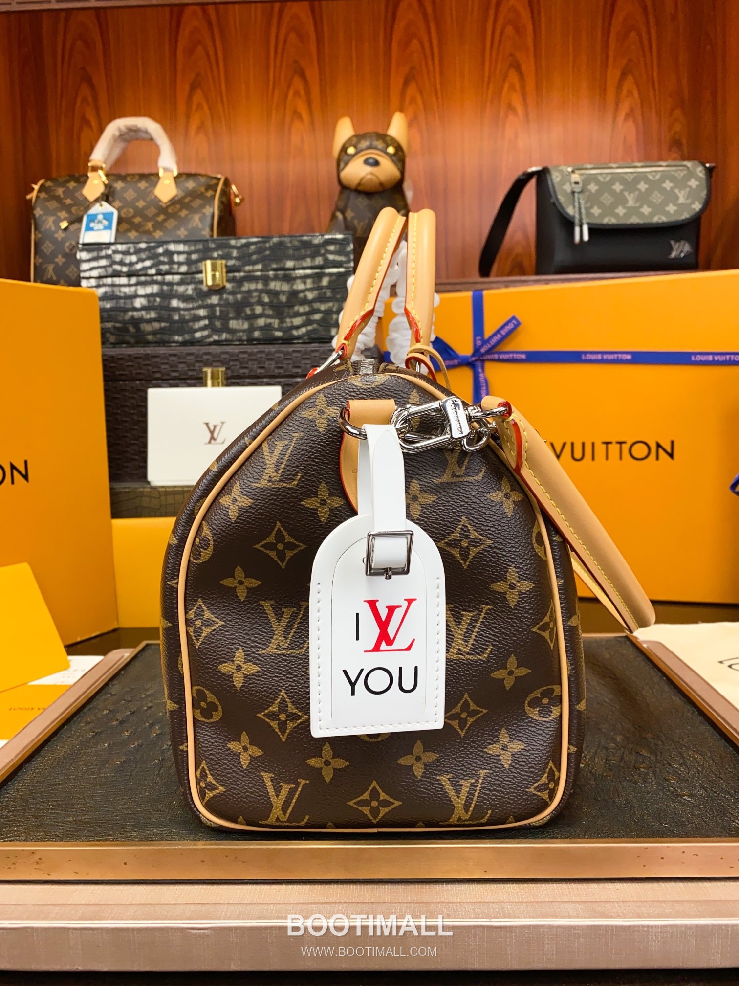 Louis Vuitton Speedy 30 Monogram Coated Canvas Leather Trim Chain Handle Boston Bag with Zip Pocket 루이비통 스피디30 모노그램 코팅 캔버스 체인 핸들 보스턴백 M12803 30cm 8