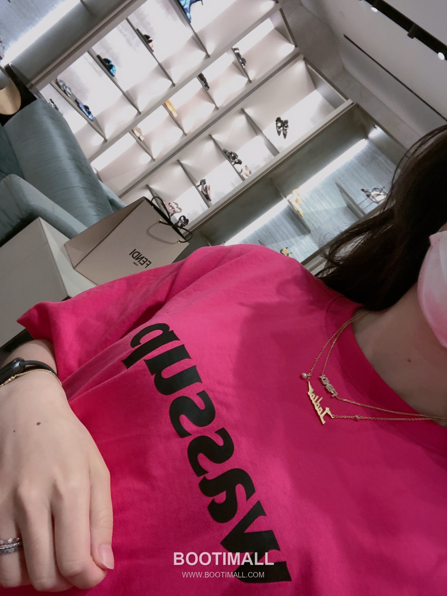 Fendi Logo Crystal Necklace 펜디 로고 크리스탈 네크리스 3