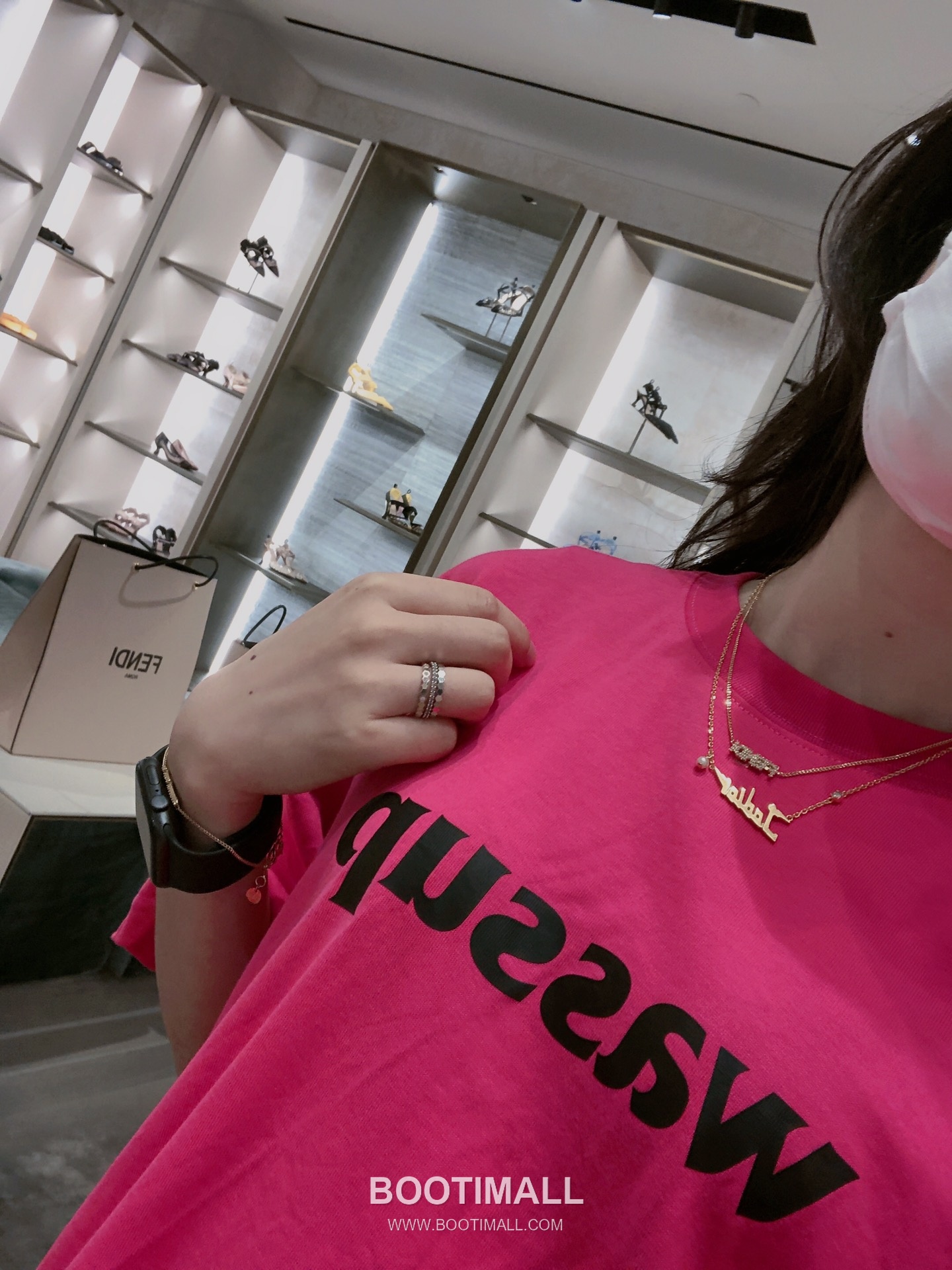 Fendi Logo Crystal Necklace 펜디 로고 크리스탈 네크리스 4