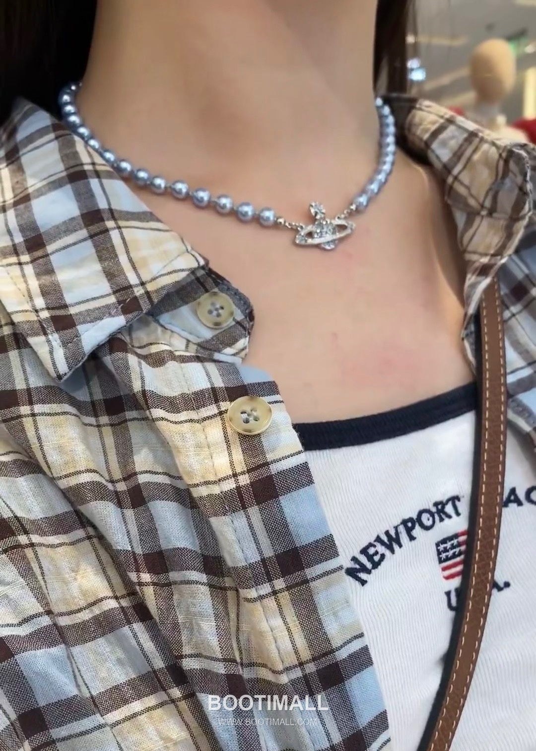 Vivienne Westwood Orb Swarovski Crystal Pearl Pendant Chain Necklace 비비안웨스트우드 오브 스와로브스키 크리스탈 펄 펜던트 체인 네클리스 6