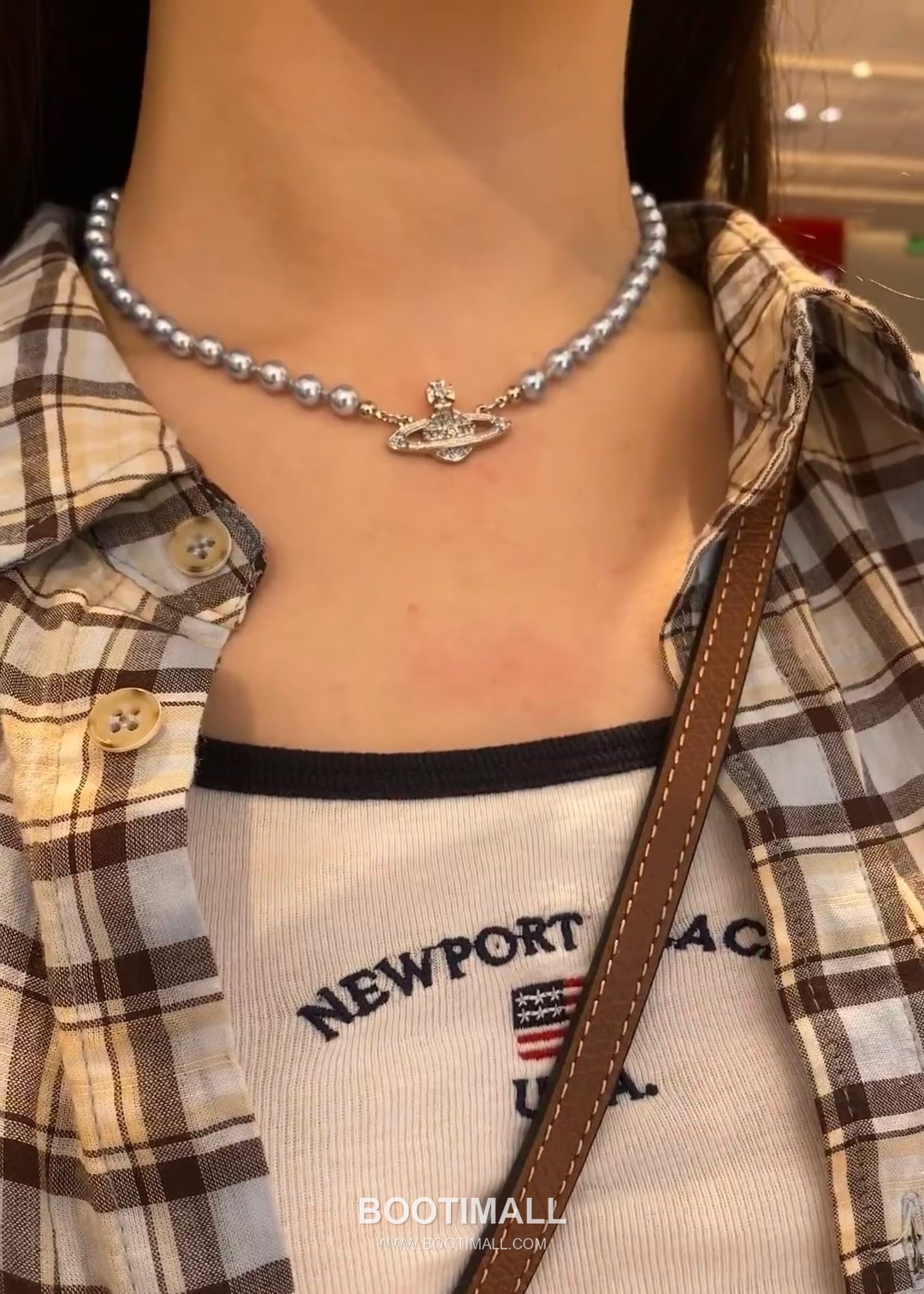 Vivienne Westwood Orb Swarovski Crystal Pearl Pendant Chain Necklace 비비안웨스트우드 오브 스와로브스키 크리스탈 펄 펜던트 체인 네클리스 7