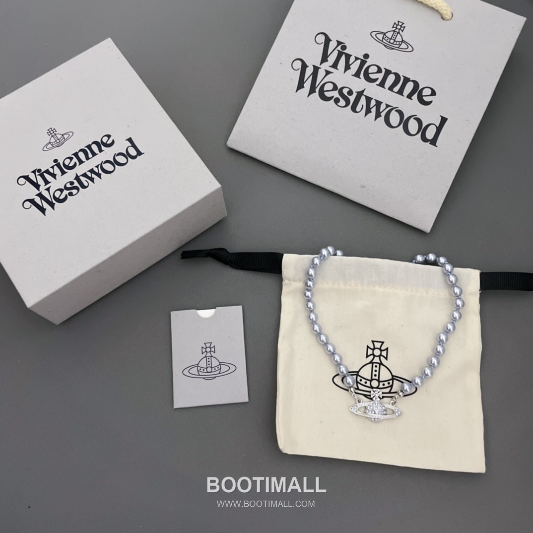 Vivienne Westwood Orb Swarovski Crystal Pearl Pendant Chain Necklace 비비안웨스트우드 오브 스와로브스키 크리스탈 펄 펜던트 체인 네클리스 10