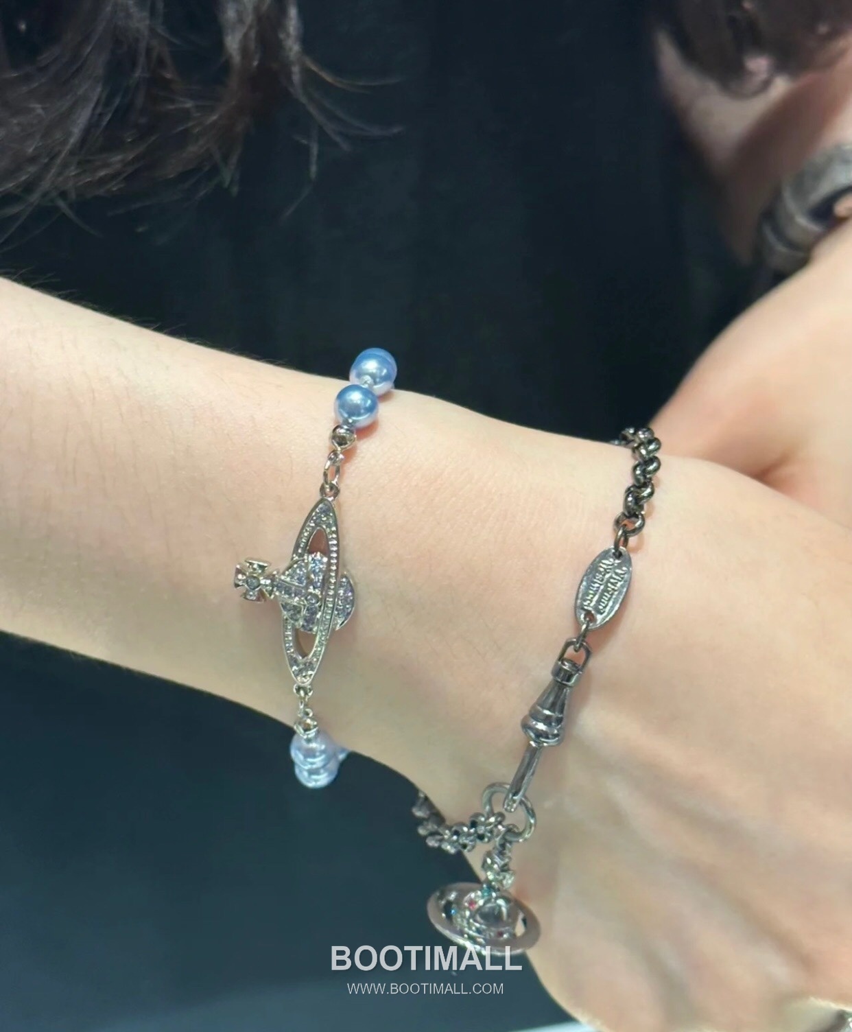 Vivienne Westwood Orb Swarovski Crystal Pearl Chain Bracelet 비비안웨스트우드 오브 스와로브스키 크리스탈 펄 체인 브레이슬릿 6