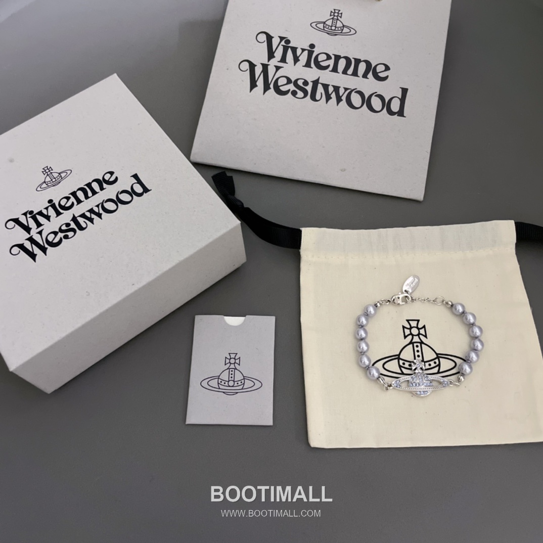 Vivienne Westwood Orb Swarovski Crystal Pearl Chain Bracelet 비비안웨스트우드 오브 스와로브스키 크리스탈 펄 체인 브레이슬릿 8