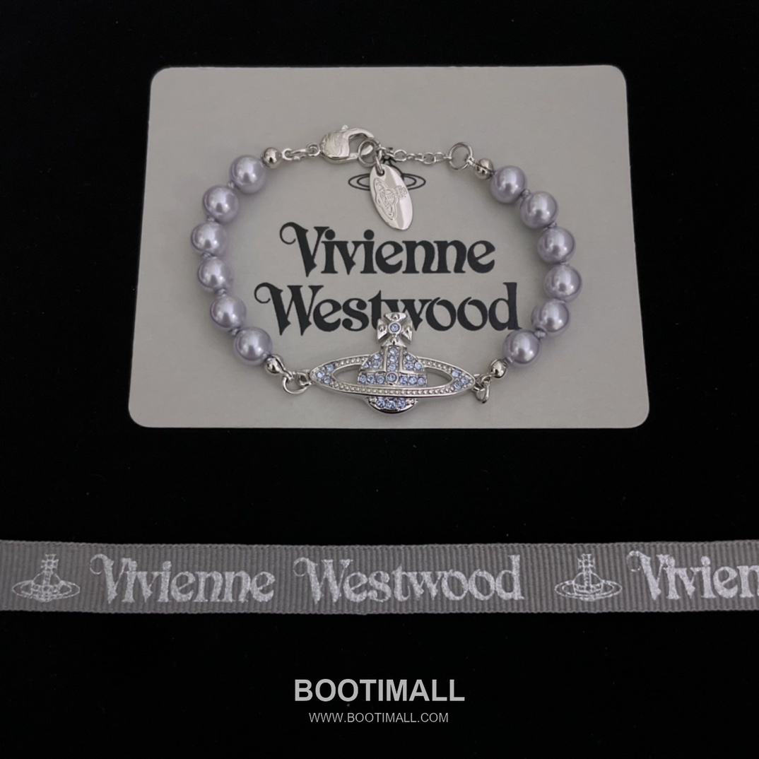 Vivienne Westwood Orb Swarovski Crystal Pearl Chain Bracelet 비비안웨스트우드 오브 스와로브스키 크리스탈 펄 체인 브레이슬릿 9