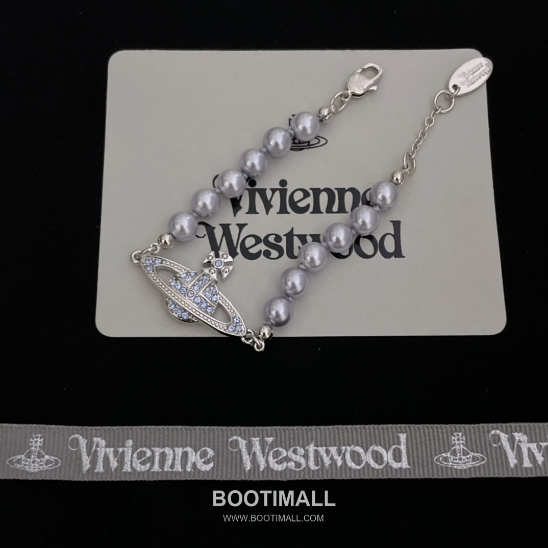 Vivienne Westwood Orb Swarovski Crystal Pearl Chain Bracelet 비비안웨스트우드 오브 스와로브스키 크리스탈 펄 체인 브레이슬릿 10