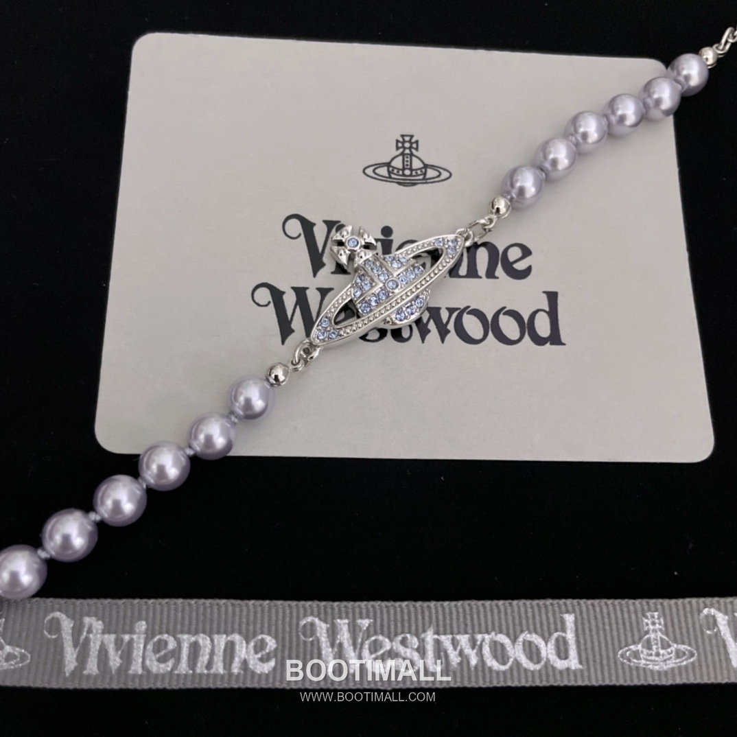 Vivienne Westwood Orb Swarovski Crystal Pearl Chain Bracelet 비비안웨스트우드 오브 스와로브스키 크리스탈 펄 체인 브레이슬릿 11