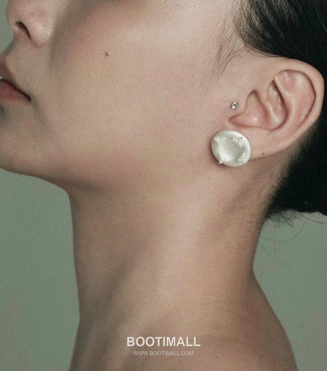 Celine Wild Flower Double Bloom Sterling Silver 925 Gold Plated Crystal Pendant Chain Necklace 셀린느 와일드 플라워 더블 블룸 스털링 실버 925 골드도금 크리스탈 펜던트 체인 이어링 45cm 1