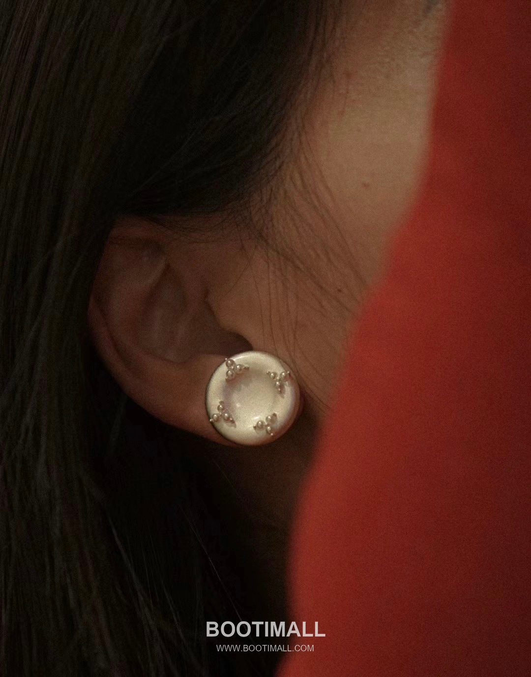 Celine Wild Flower Double Bloom Sterling Silver 925 Gold Plated Crystal Pendant Chain Necklace 셀린느 와일드 플라워 더블 블룸 스털링 실버 925 골드도금 크리스탈 펜던트 체인 이어링 45cm 4