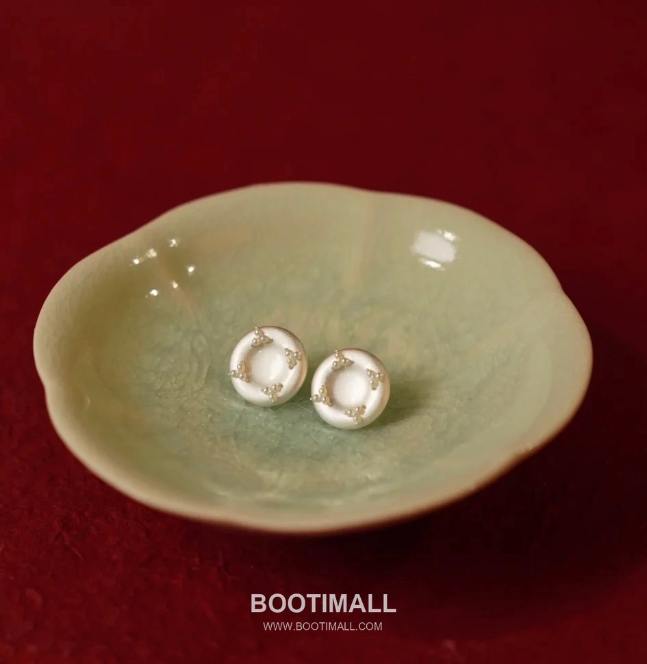 Celine Wild Flower Double Bloom Sterling Silver 925 Gold Plated Crystal Pendant Chain Necklace 셀린느 와일드 플라워 더블 블룸 스털링 실버 925 골드도금 크리스탈 펜던트 체인 이어링 45cm 5