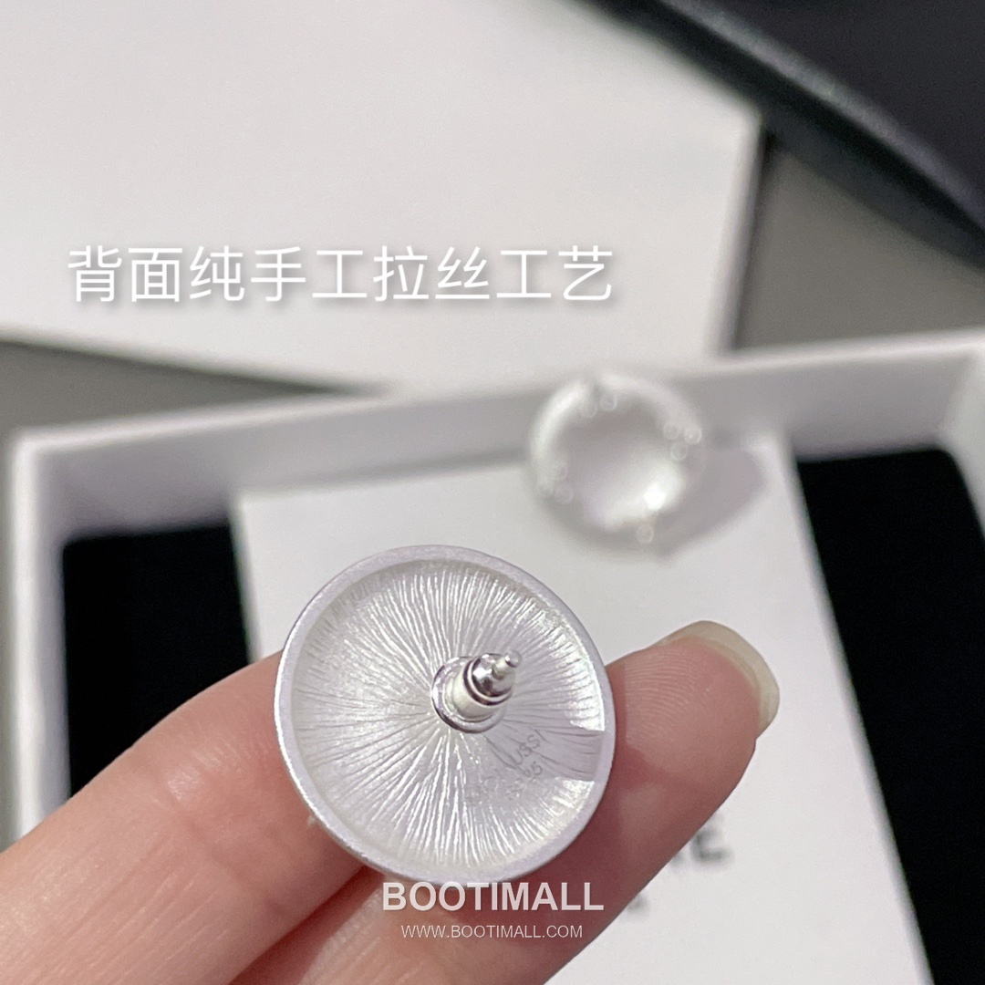 Celine Wild Flower Double Bloom Sterling Silver 925 Gold Plated Crystal Pendant Chain Necklace 셀린느 와일드 플라워 더블 블룸 스털링 실버 925 골드도금 크리스탈 펜던트 체인 이어링 45cm 12