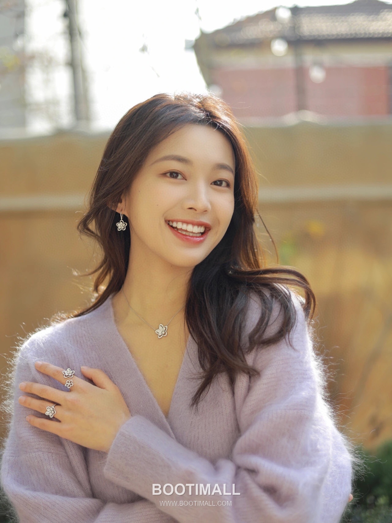 Graff Wild Flower Double Bloom Sterling Silver 925 Gold Plated Crystal Ring 그라프 와일드 플라워 더블 블룸 스털링 실버 925 골드도금 크리스탈 링 6호 5