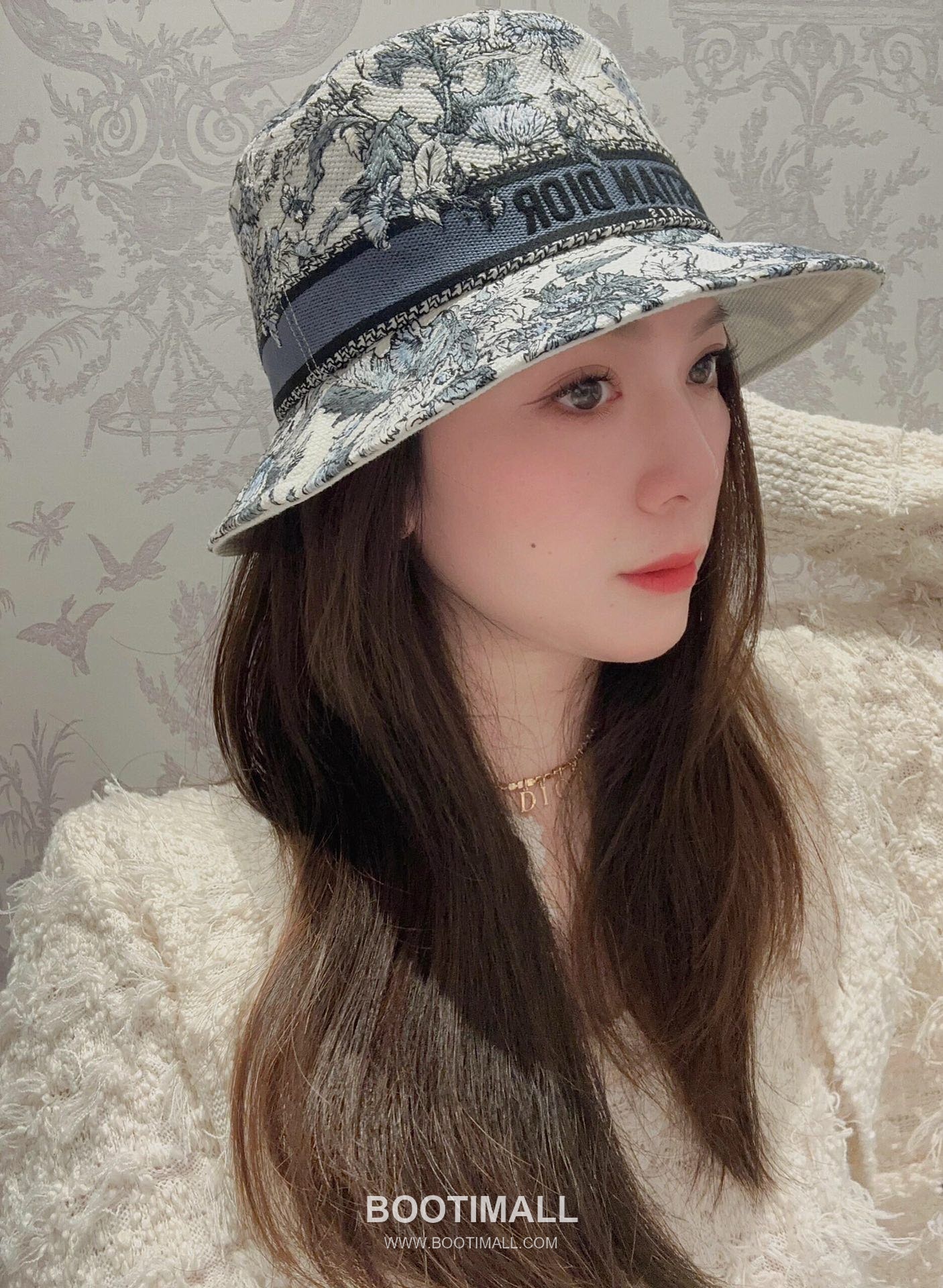 Dior Letter Swarovski Crystal Chain Brass Necklace 디올 레터 스와로브스키 크리스탈 체인 황동 네클리스 5